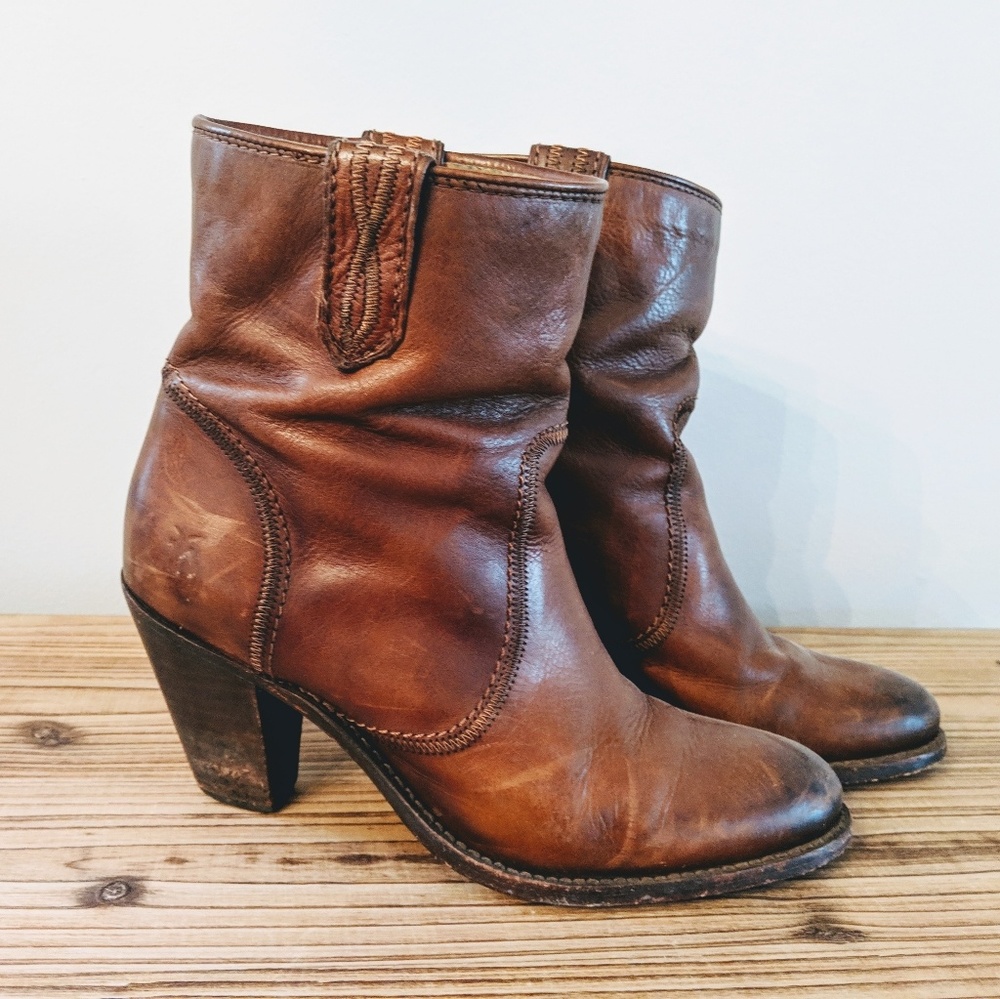 Frye Brown Ankle Boots 8.5